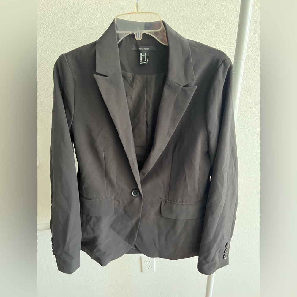 Vintage Forever 21 Black Button Blazer - Size M